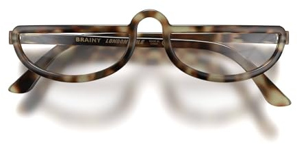 LONDON MOLE® Brainy occhiali da lettura | Fantastici lettori a forma di mezzaluna | Uomo donna unisex | Cerniere a molla