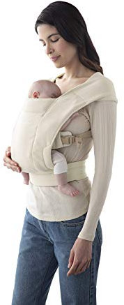 Ergobaby Embrace Cozy Babytrage für Neugeborene, 3,2-11,3 kg, cremefarben