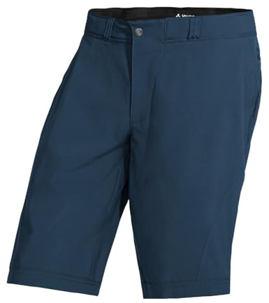 VAUDE Women's Ledro Shorts - Gepolsterte MTB-Shorts mit Innenhose - atmungsaktive & elastische Fahrradhose, Dark sea, 40