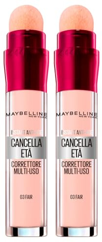 2x Maybelline New York Il Cancella Età Correttore Liquido Multiuso Colore 03 Fair - 2 Correttori