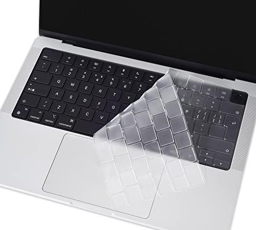 CaseBuy Premium Tastatur Abdeckung für 2025 2024 2023 MacBook Air 15.3 M2 M3 M4 Chip A2941 A3114 A3240 & 2024-2022 MacBook Air 13.6 Zoll M2 M3 M4 A2681 A3113 A3240 EU Layout Tastatur Schutz -Clear