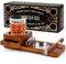 Labeol Cendrier à cigare, dessous de verre à whisky et porte-cigare, cendrier en bois pour contenir des cigares, repose-cigares, coupe-cigares, ensemble d'accessoires cadeau pour homme et papa,