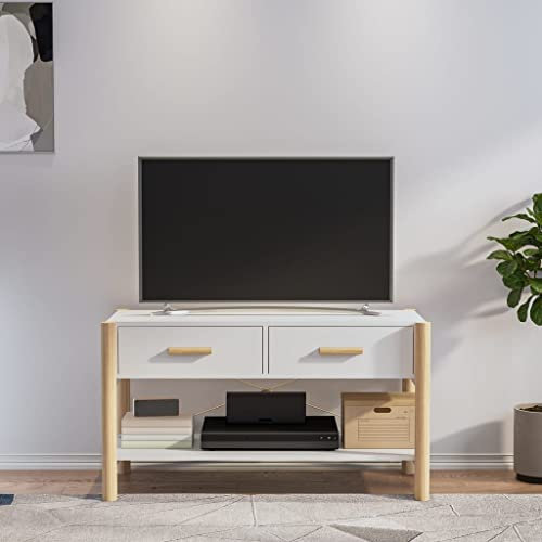 Mobile Porta TV Armadietti per L'ingresso Mobile Libreria e Porta TV Console Multimediale Bianco 82x38x45 cm in Legno Multistrato Adatto per Ingressi, Corridoi, Disimpegni e Camere da Letto.