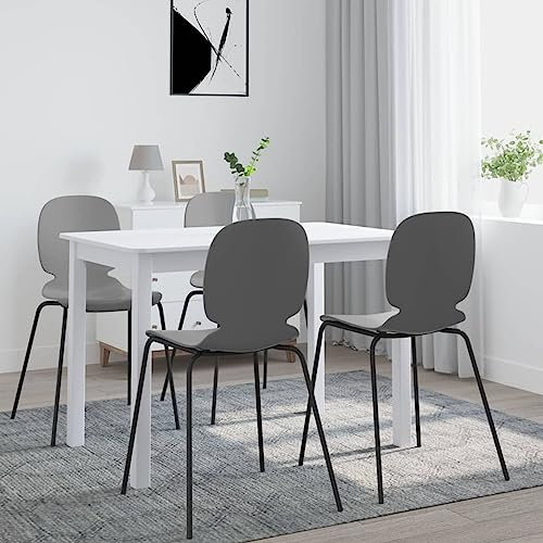Homgoday Esstisch Küchentisch Speisetisch Esszimmertisch Tisch für Esszimmer, Küche Weiß 114x71x75 cm Gummiholz Massiv