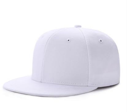 Boolavard spädbarn till småbarn barn enkel strukturerad platt rem snapback-keps, Vitt, one size