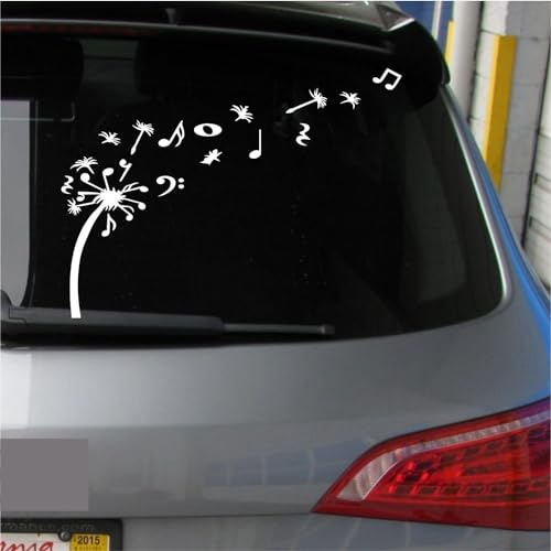 Rakelfix Kompass Noten Musik Pusteblume Blume Töne Aufkleber freie Größe&Farbe Auto Camper Autoaufkleber Sticker