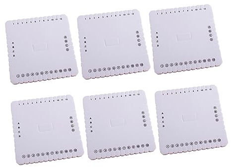 LALAFINA 18pcs Square Braiding Boards for Handmade Craft Portable Knitting Tool for Bracelets Necklaces Belts Easy Weaving for Creative Projects