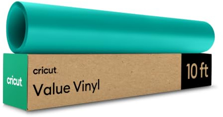 Cricut Selbstklebendes Vinylfolie Plotter - Plotterfolie Vinyl Permanent Rolle, Selbstklebende Folie (30.5x3m cm, Türkis)