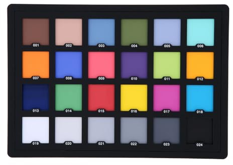 Qerwsdty 24 Color Card Test Fotografie Palette Farbkarte zum Ausgleichen der Farben im Foto Board