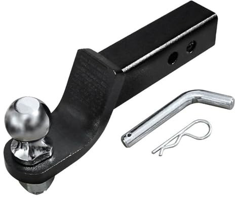 JBJXFAMAY Gancio di Traino per rimorchio Supporto A Sfera per Gancio di Traino da 2 Pollici con Gancio di Traino E Perno Aggancio Accessori per Auto E Camper Barra di Traino