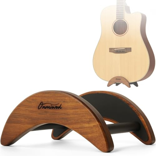 Acoustic Guitar Stand, Clip-On Self-Standing Solid Wood Guitar Stand, Portable Lightweight Guitar Stand Floor, Guitar Holder for Travel and Stage, Gift for Acoustic, Classic and Folk Guitar L-Size