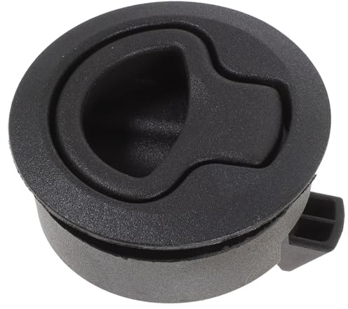 FUTUREORYY Chiusura ad Incasso Nera Maniglia Rotonda in Plastica per Porte e Armadietti, Design a 2 Fori, per Ambienti Marini e Zone Barbecue