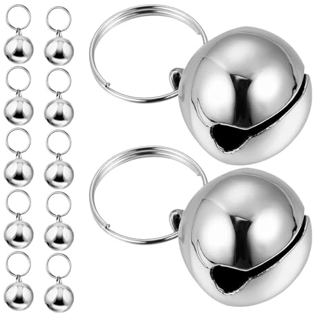 DOITOOL 12pezzi Campanello di Gatti e Ciondolo per Animali Domestici Argento Accessori e Decorazioni
