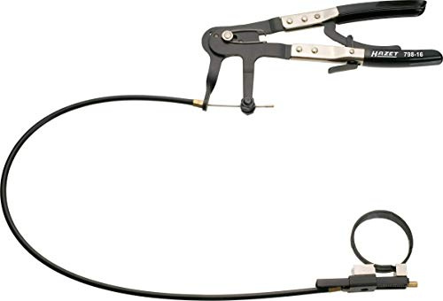 HAZET Schlauchschellenzange 798-16, Länge 875 mm, Spannbereich min 3 mm | Länge 875 mm, Spannbereich min 3 mm, Spannbereich max 50 mm, 703 g, Vielfacharretierung und Einhandbedienung, Maße: 875 mm