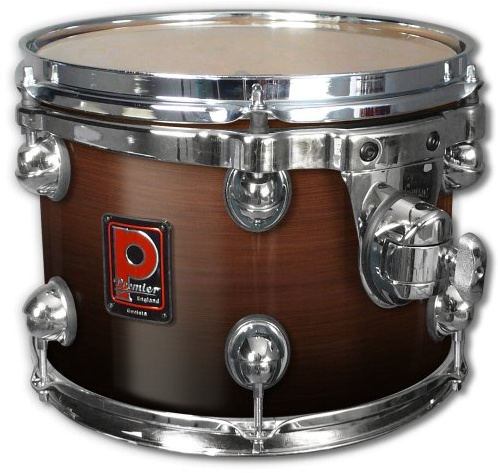 Premier Drums Genista Series 43230DWF 1-Piece Birch 10x7 Inches Short Stack, Drum Set (Dark Walnut Fade Lacquer)