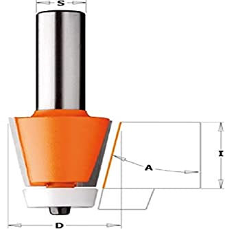 CMT 980.551.11 FRAISE À CHANFREINER AVEC ROULEMENT HW S=12 D=28,5X25,4 A=10°