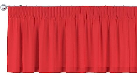 dekoria Kurzgardine mit Kräuselband Schal Gardine Dekoschal 260 x 40 cm rot
