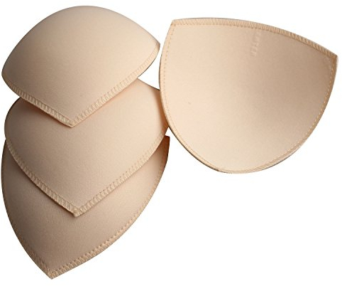 TopBine Removable Bra Pads Inserts Women's Comfy Sports Cups Bra Insert for Bikini Top Swimsuit (2 Beige, B/C)