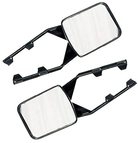 UKB4C Pair of Convex Towing Mirrors, Two Universal-Fit Caravan or Car Extension Towing Mirrors, Convex Caravan Mirrors, Caravan Accessories