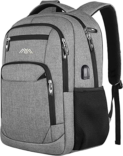 YAMTION Zaino per Computer Portatile, Borsa per La Scuola con Porta di Ricarica USB Zaini da viaggio