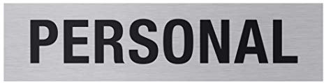 Metafranc 507000 - Cartel adhesivo de aluminio con aspecto moderno de acero inoxidable (parte trasera, letrero informativo, etiqueta comercial), 507610