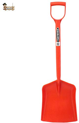 BricoLoco Gartenschaufel, quadratisch Garten, Katzenstreu, Schnee. Vielseitig einsetzbar Leicht, robust Aus einem Stück gefertigt. Lebensmittelecht, rot, 1