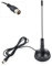Vecys DVB-T HDTV Antena para 5dBi Interior Antena de TV Digital con Base Magnética TV Conector Macho VHF UHF Mini Antena 1.5m RG174 Cable Coaxial