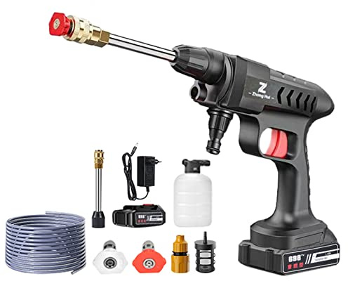 Idropulitrice Portatile 100 Bar 300 W - Batterie Portatili Incluse, Accessori e Caricabatterie