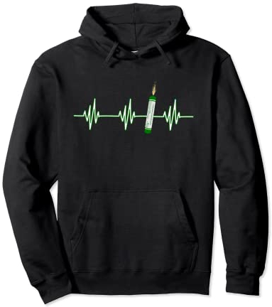 Silvester Herzschlag Böller Pyro Feuerwerk Pullover Hoodie