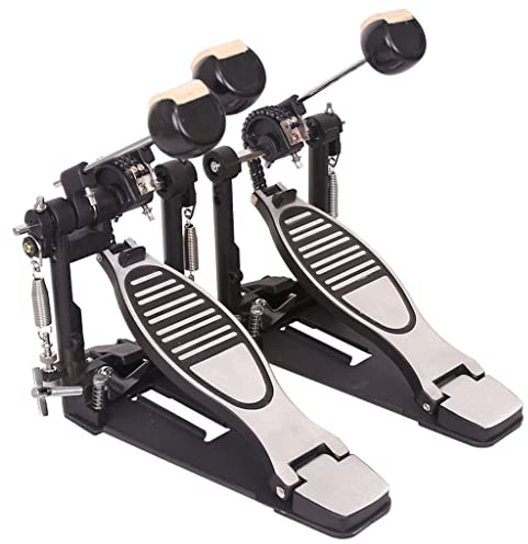 HOYOC Double Bass Pedal,Heavy Duty Double Chain Double Bass Drum with Drum Beater Stick Kick Drum Pedal for Beginner Pro Drummers Instrument Accessory
