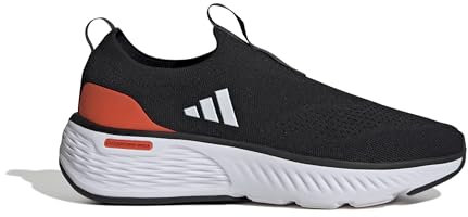 adidas Cloudfoam GO Sock Shoes, Zapatos Hombre, Core Black/Cloud White/Solar Red, 47 1/3 EU