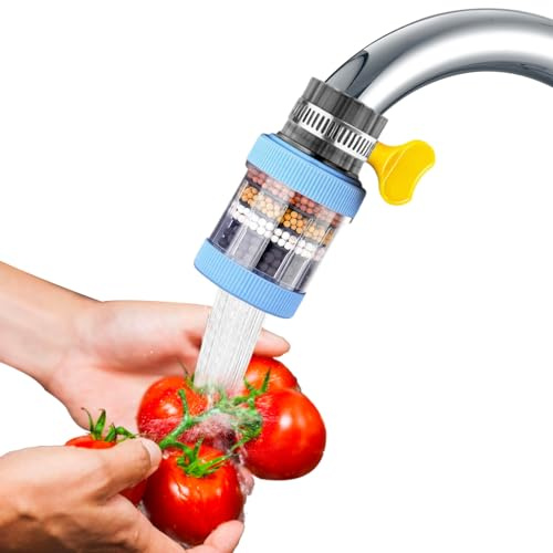 CENRF Filtro de Agua del Grifo | Filtro de Agua para Grifo de Fregadero de Seis Capas con carbón,Suministros de filtración para el hogar para baños, inodoros, cocinas, Salones de té y lavaderos