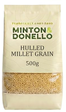Minton & Donello Hulled Millet Grain 6 Pack x 500g - Wholegrain Cupboard Essential, High Fibre, Use For Porridge, Salads, Grain Bowls, Baking, Side Dishes & Everyday Home Cooking
