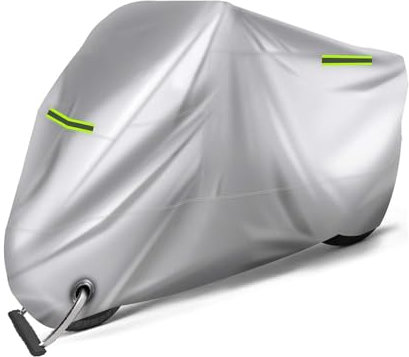 VODHXA Motorrad Abdeckplane für BMW F850GS F 850GS Adventure 850 GS, Outdoor Motorradabdeckung, Wasserdicht Winterfest Motorradplane, Abdeckhaube Motorradplane Schutzhülle,B Silver