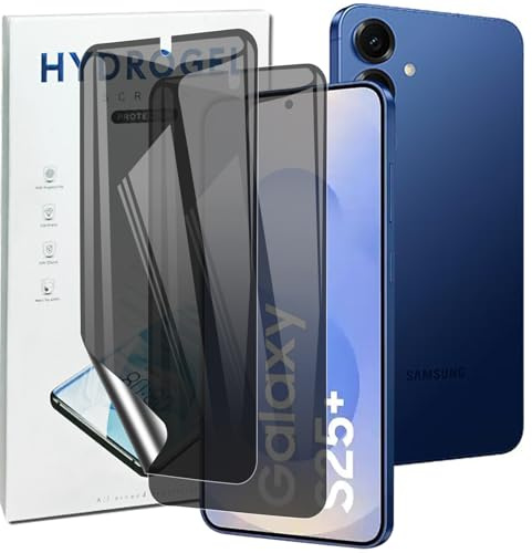 KUSINHOKA Protector Pantalla de Privacidad para Samsung Galaxy S25 Plus, [2 Piezas] Anti-Espía Hidrogel Flexible Full Cobertura Película Protectora, Anti-arañazos Film Protector para Galaxy S25 Plus