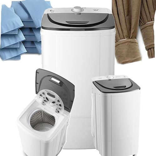 WhAeoy Tumble Dryer, Spin Dryer, Capacity:10kg, Energy & Power Saving + Stainless Steel Inner Cylinder + Quality Motor, with Inlet Hose + Safety Cover, for Those with Limited Space,10kg