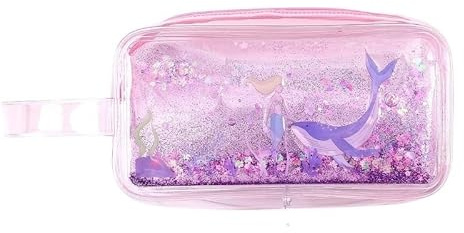 DKJAHSEK Estuche de lápices for niña, Bolsa Almacenamiento Gran Capacidad, Neceser Transparente, Estuche, papelería(Style 2)