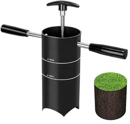 Golf Cup Digger - Portable Steel Turf Puncher, Sturdy Grass Plug Remover, Accurate Circular Hole Creator, Adjustable Grip Soil Extractor, Convenient Putting Practice Gear | Patio Yard Playground