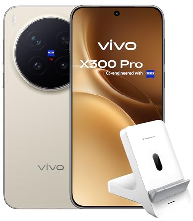 vivo X300 Pro 5G Bundle, Móvil 16GB + 512GB, 6,78, cámara con teleobjetivo ZEISS APO de 200MP, procesador MediaTek Dimensity 9500, IP68 e IP69, Smartphone con 50W Cargador inalámbrico