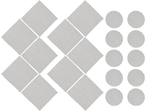 UKCOCO Coussinets en Maille PE Réutilisable pour Jardinage Intérieur et Extérieur 20 Tapis de Drainage Carré et Rond, Facile à Nettoyer pour Pots de Fleurs et Bonsaïs