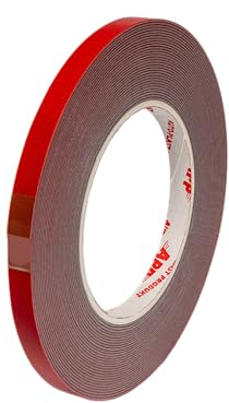 APP Acryl Tape Doppelseitiges Klebeband Extra Stark | Doppelseitiges Wasserdichtes Montageband | Rot | 10m Länge, 9mm Breite