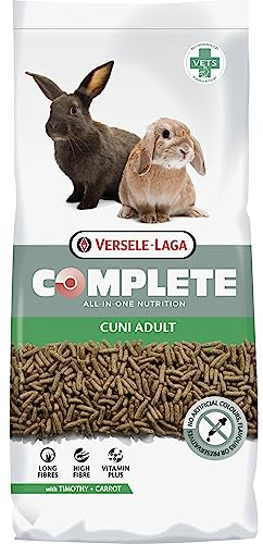 VERSELE-LAGA - Complete Cuni Adult - Pienso extrusionado Todo en uno Rico en Fibra para Conejos (Enanos) - 8kg