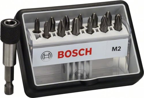 Bosch 2607002564 25 mm Extra Hard Robust Line Screwdriver Set Plus a Magnetic Holder (12-Piece)