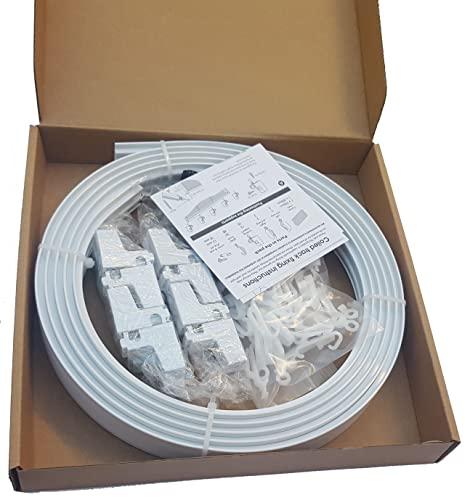 3.5m BENDABLE CURTAIN TRACK FOR STRAIGHT & BAY WINDOW RAIL Top or Face Fix all Fixings