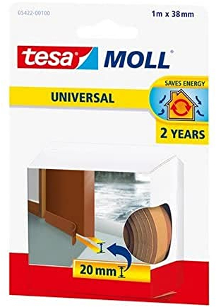 Tesa 05422-00101-00 Burlete De Espuma Para Umbral De Puertas, 95 Cm X 38 Mm