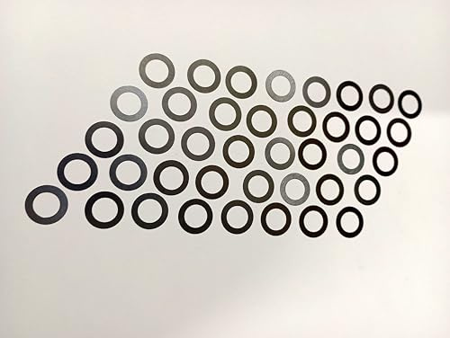 Modellbau-Werkstatt 40 Stück Passscheiben-Set 20x28x0,1/0,2/0,3/0,5mm DIN988 Zentelscheiben Ausgleichsscheiben Distanzscheiben Sortiment