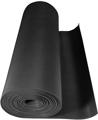 Nord-Industriegummi Kabelschutzmatte [50 cm x 5 m] - Stärke 3 mm - wetterfeste Kabelmatte für Veranstaltungen, Bühne - Gummi Feinriefenmatte Outdoor zum Schutz für Kabel und Schläuche