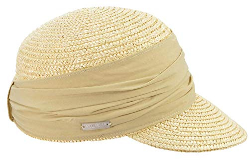 Seeberger Damen Sonnenhut Damenstrohcap mit UV-Schutz 80 (Hellbeige, One Size)