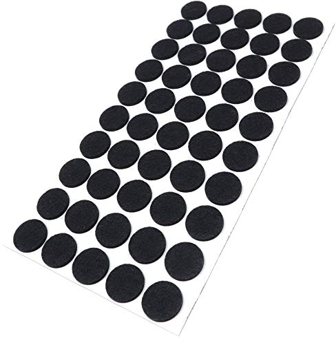 Adsamm® / 50 x feltrini autoadesivi/Nero/ø 22 mm/Rotondo/piedini per mobili in feltro da 3.5 mm di spessore/pad protettivi per arredi