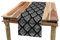 ABAKUHAUS Damast Tischläufer, Timeless Laubblätter, Esszimmer Küche Rechteckiger Dekorativer Tischläufer, 40 x 180 cm, Weiß Schwarz und Grau
